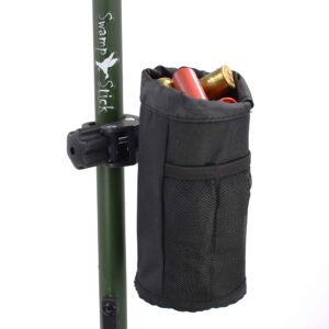 Close-up of the Insulated Bottle Holder mounting system, demonstrating its versatility by holding shotgun shells