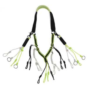 Call Lanyard with removable drops in lime green