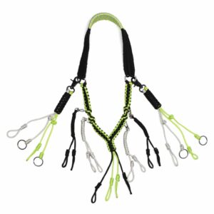 Call Lanyard with removable drops in lime green