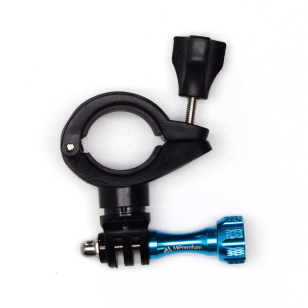 Close-up of the GoPro/Camera MiPremium mount with camera
