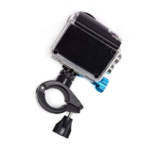 Close-up of the GoPro/Camera MiPremium mount with camera