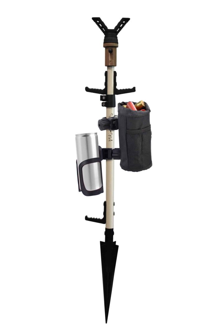 Swamp Sticks Turkey Monopole with the cup and insulated bottle holder mounting system