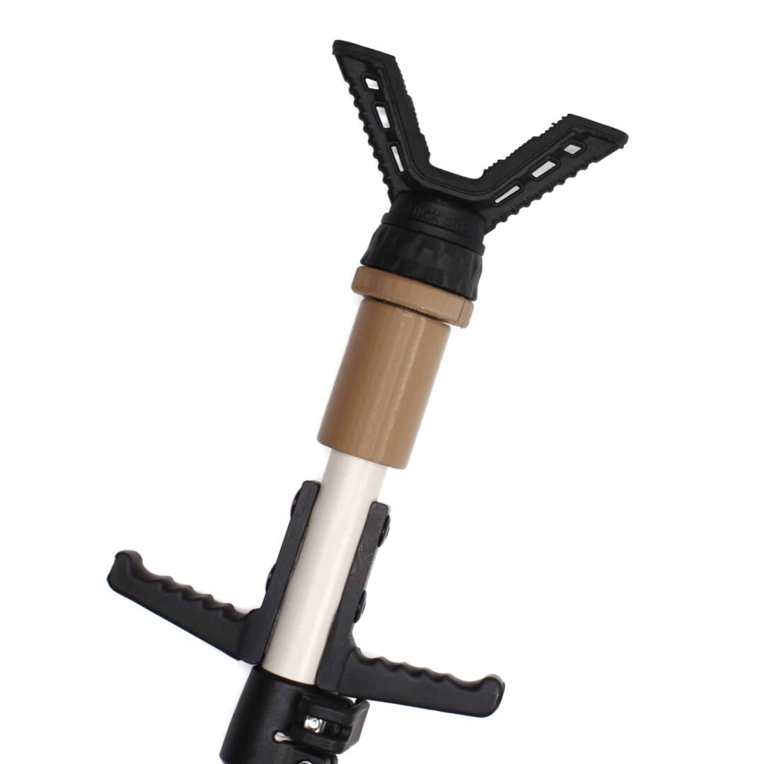 Close-up of the Swamp Sticks Turkey Monopole V-yoke shooting attachment